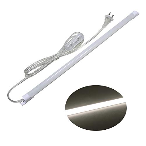 STBTECH 110V Under Cabinet Light,15.7in LED Strip Lighting with 6ft US Plug Cable,Switch in The Middle,Easy Magnetic Installation,Reading Desk Lamp for Kitchen/Work Table.(Naturally White 4000K)