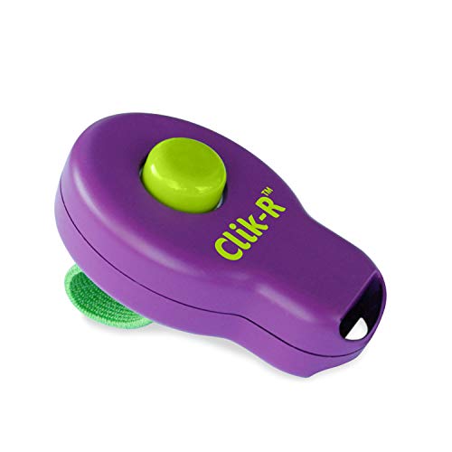 PetSafe Clik-R Dog Training Clicker - Positive Behavior Reinforcer for Pets - All Ages Puppy and Adult Dogs - Use to Reward and Train - Trainer Guide Included