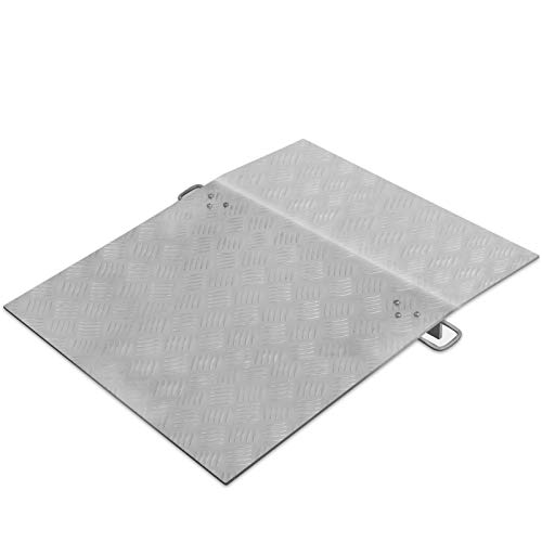 BestEquip Truck Dock Plate 500LBS, 30' Length 30' Usable Width 10mm Thickness Loading Dock Plates, Aluminum Dock Plate, for Carts Pallet Trucks