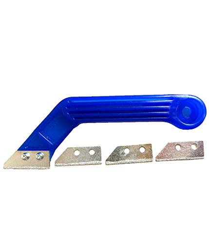 8-Inch Angled Grout Hand Saw with 1/8-Inch Diamond Surface Blades for Tile Grout Cleaning (1-3)