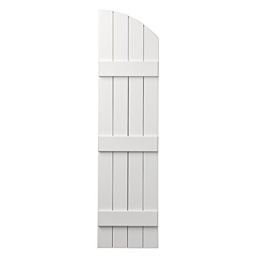 Ply Gem Shutters and Accents BBARCH57 11 Arch Top Board & BattenShutter, 57', White