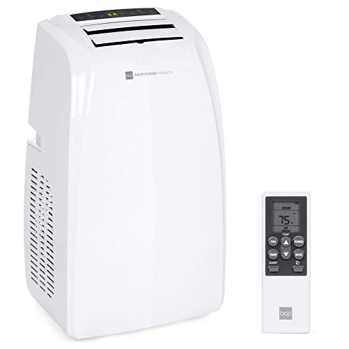 Best Choice Products 14,000 BTU 4-in-1 Portable Air Conditioner Cooling & Heating Unit for Rooms Up to 650 Sq.Ft, Bedroom, Kitchen w/ 4 Casters, Remote Control, Window Vent Kit, LED Display