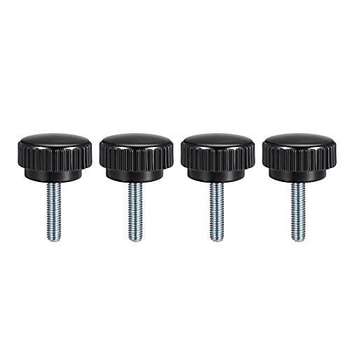 uxcell M8 x 25mm Male Thread Knurled Clamping Knobs Grip Thumb Screw on Type 4 Pcs