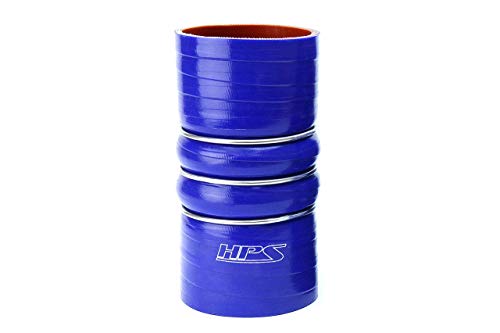 HPS CAC-300-COLD Silicone High Temperature 4-ply Reinforced Charge Air Cooler CAC Hose Cold Side, 100 PSI Maximum Pressure, 6' Length, 3' ID, Blue