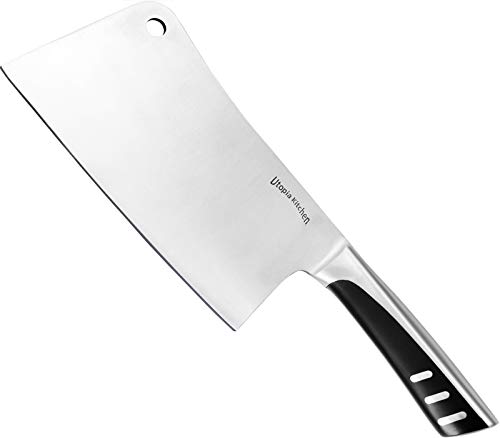 Utopia Kitchen 7 Inches Cleaver Knife Chopper Butcher Knife Stainless Steel for Home Kitchen and Restaurant