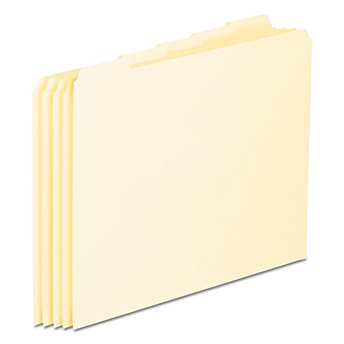 Pendaflex PFXEN205 Blank Tab File Guides, 18 pt. Manila, 1/5 Cut, Letter Size, 100/box