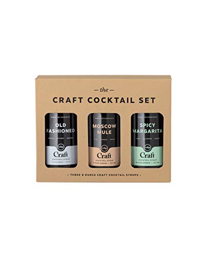 W&P Craft Cocktail Syrup Set, Old Fashioned, Moscow Mule, Spicy Margarita | Variety Pack, 8 Ounce Each, 3 Bottles | Cocktail Mixer, Handcrafted in Small Batches, Craft Cocktail, Bar Collection