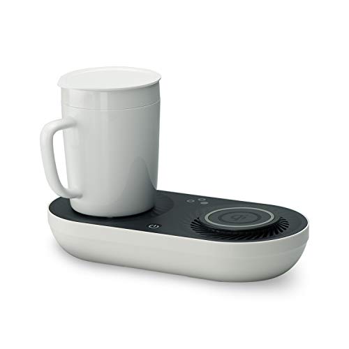 Wireless Qi-Certified Fast Charger with Mug Warmer/Drink Cooler | Nomodo