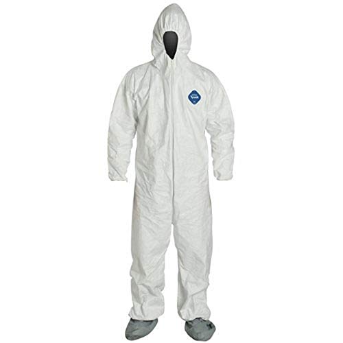 DuPont Industrial & Scientific TY122S - 2XL TY122S EACH 2XL Disposable Elastic Wrist, Bootie and Hood Tyvek Coverall Suit 1414 White
