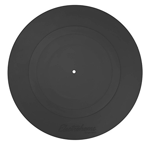 Electrohome Turntable Platter Mat (Black Rubber) - Durable Silicone Design for Vinyl Record Players (PENTRP)
