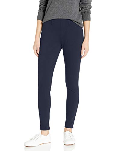 Amazon Essentials Women's Skinny Stretch Pull-On Knit Jegging, Navy, Small Regular