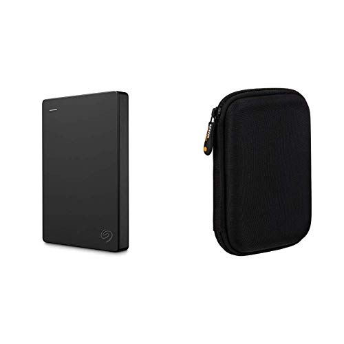 Seagate Portable 2TB External Hard Drive Portable HDD USB 3.0 for PC Laptop and Mac (STGX2000400) & AmazonBasics External Hard Drive Portable Carrying Case
