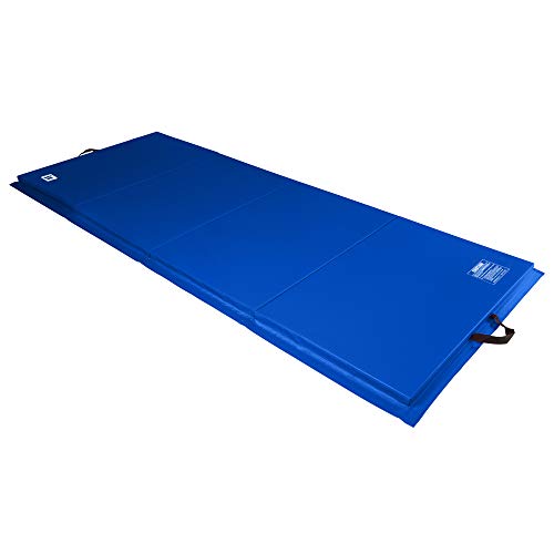 We Sell Mats 4 ft x 10 ft x 2 in Personal Fitness & Exercise Mat, Lightweight and Folds for Carrying, Blue
