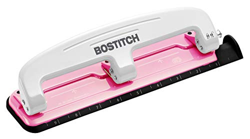 PaperPro inCOURAGE 12 Reduced Effort 3-Hole Punch, 12 Sheets, Pink (2188)