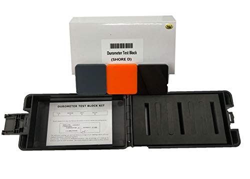 Shore Type D Hardness Test Block Kit with 3 Different Durometer Color Block Hard Rubber and Plastics Measurement