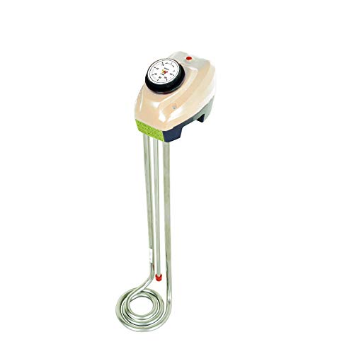 Electric Immersion Heater | 1500 W Warmer for Water | Bucket Water Submersible Tubular Heater | Adjustable Thermostat, Overheat Protection and Auto Shutoff | Perfect for Home Travel and Winter