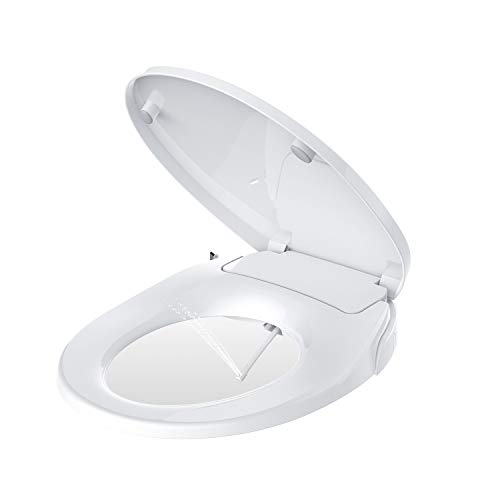 SANIWISE Toilet Bidet Seat, ROUND Bidet with Self-Cleaning Dual Nozzles, Rear & Feminine Washing, Non-Electric Bidet Attachment, Adjustable Water Pressure Spray Washlet