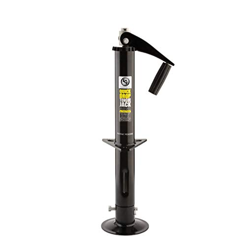 Quick Drop Tongue Jack Top-Wind Power Drill Compatible For A-Frame Trailer 2,000 lb. Capacity