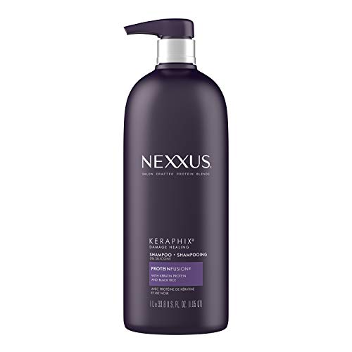 Nexxus Keraphix Shampoo for Damaged Hair With ProteinFusion Keratin Protein, Black Rice, Silicone-Free 33.8 oz