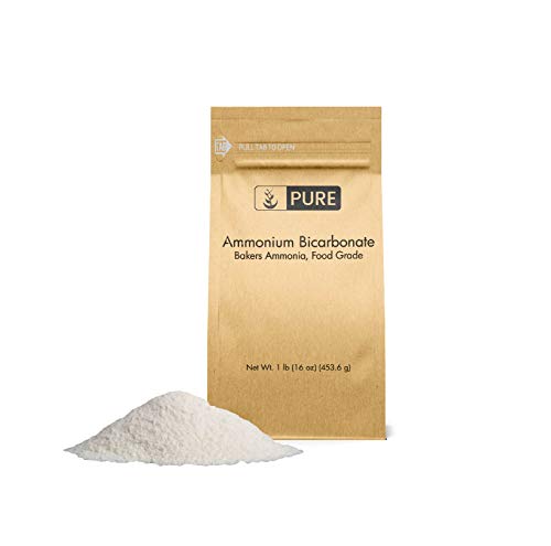 PURE Ammonium Bicarbonate (1 lb.), Traditional Leavening Agent Used in Flat Baked Goods such as Cookies or Crackers