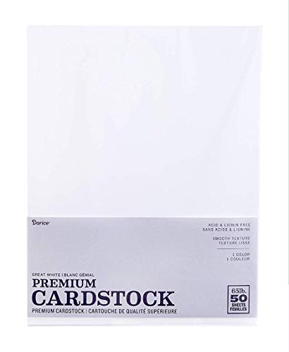 Darice GX-2200-06 Core'dinations 50-Piece Card Stock Paper, 8.5'x11' Sheets