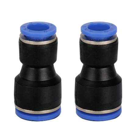 Fuel Line Connector Quick Connect for 5/16 to 1/4 OD Nylon Tubing Reducer Hose Union Straight, Fit for 6.3 mm to 8 mm OD Nylon Tube or Gas Line Pack of 2