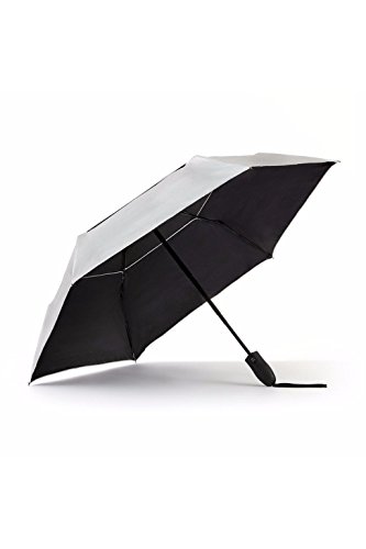 UV Travel Sun Umbrella Lightweight UPF 50 Auto Open Close Lifetime Warranty Compact Silver Vent Wind Resistant Travel Friendly