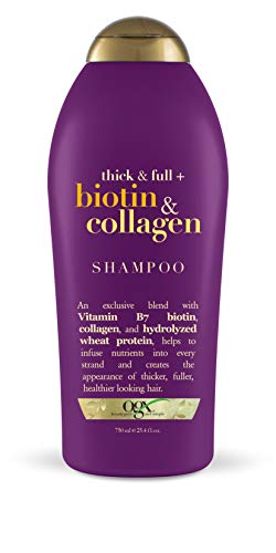 OGX Thick & Full + Biotin & Collagen Shampoo, 25.4 Ounce Salon Size