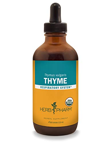 Herb Pharm Certified Organic Thyme Liquid Extract for Respiratory System Support - 4 Ounce