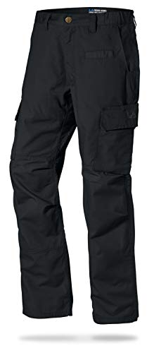 LA Police Gear Men's Water Resistant Operator Tactical Pant with Elastic Waistband Black-38 x 32