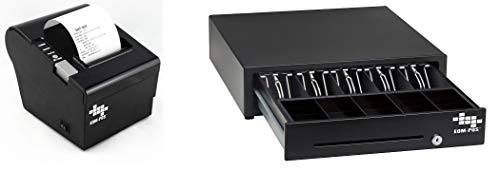 EOM-POS Heavy Duty Cash Register Drawer + Thermal Receipt Printer NOT for Square OR Clover