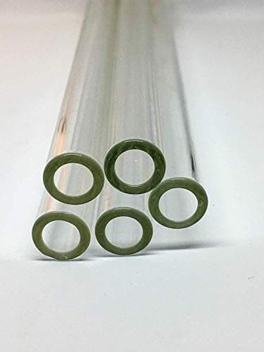 8 Inch Long 5 Piece Pyrex Glass Tubes 12mm OD 8mm ID 2mm Thick Wall