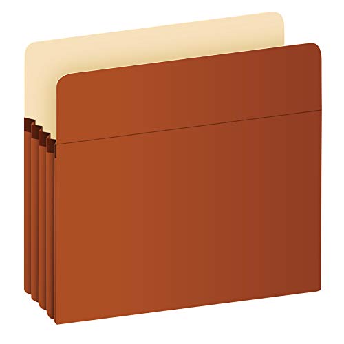 Pendaflex Expanding File Pockets, Letter Size, Redrope, 3.5' Expansion, Reinforced with DuPont Tyvek Material, Redrope, 25 per Box (1524E-OX)