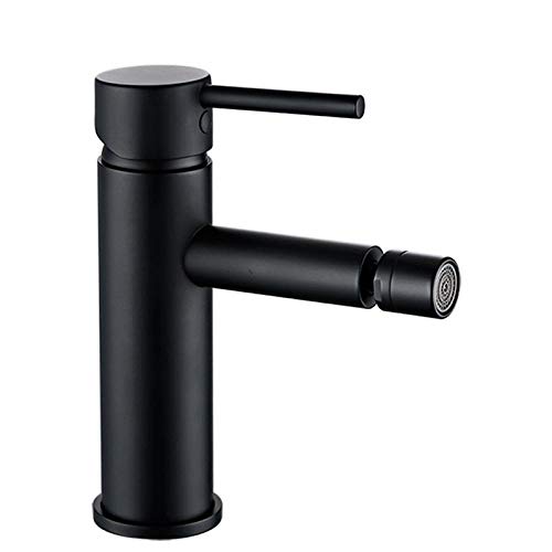 Linyuan Bidet Mixer Tap Round Matte Black Faucet Adjustable Aerator Anal Cleaning Bathroom Taps Single Hole Clean Small Faucet