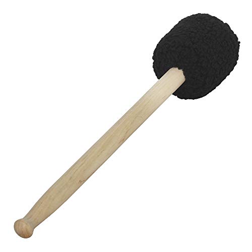 Muslady Drumsticks Concert Bass Drum Mallet Stick Beater with Black Plush Head and Maple Wood Pole Percussion Instrument Accessories
