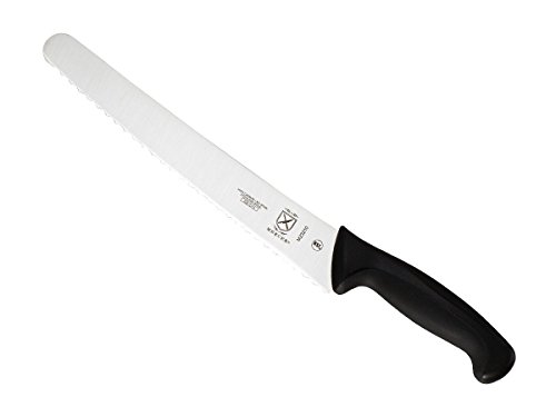 Mercer Culinary Millennia Wide Wavy Edge Bread Knife, 10-Inch, Black