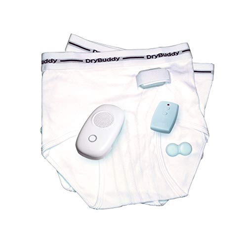 DryBuddyFLEX 3 Wireless Bedwetting & Enuresis Alarm with Magnetic Sensor, Remote + 2 Wetness-Sensing Briefs (30-32”/76-81 cms). Or use with Regular Cotton Briefs. Comfortable, Feature-Rich & Reliable.