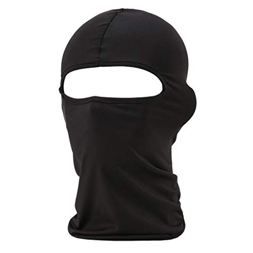 Raisun Black Balaclava, Full Face Mask Neck Gaiter, Tactical Scarf Mouth Cover, Summer Cooling UV Protector, Neck Warmer Headband Winter Windproof for Outdoor Sports for Men/Women