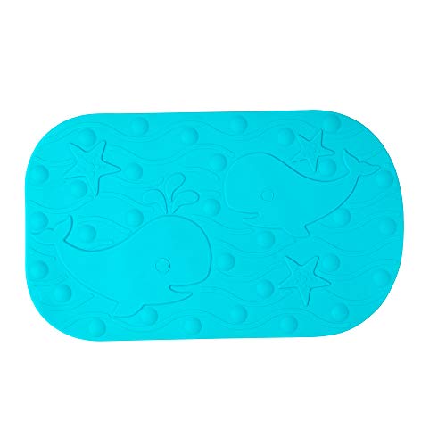 RYNND Bath Mats for Tub Kids Non-Slip Bathroom Bathtub Baby Kid Mat for Toddler Anti-Slip Shower Mats for Floor, Small Size 16.5 X 9.8 (Mint)