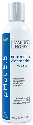 Seborrheic & Atopic Dermatitis Gentle Face Wash with Manuka Honey - Natural & Organic Face Cleanser & Body Wash For Sensitive Skin - Hypoallergenic, Paraben Free & Sulfate Free Acne Face Wash (8 oz)