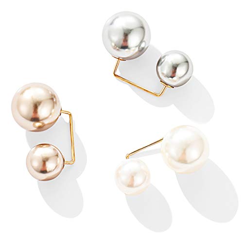 3 PCS Pearl Brooches Women's Pearl Pins for Girl Pearl Safety Pin Wedding Decoration Shawl Collar Shirt Pin Buttons Sweater Brooches（Mixed Color）
