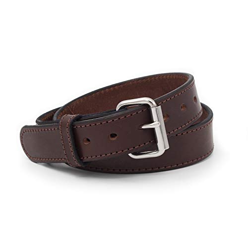 Relentless Tactical The Ultimate Concealed Carry CCW Leather Gun Belt - 14 Ounce 1 1/2 Inch Premium Full Grain Leather Belt - Handmade in The USA! Brown Size 44
