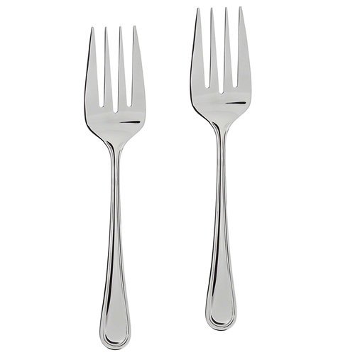 SET OF TWO (2) - Elegant Regency Line Tabletop Flatware Serving Meat Fork, Serving Utensil, Buffet Banquet Serving Forks, 18/8 Gauge Mirror-Polished Stainless Steel