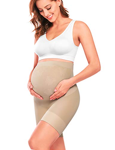 Maternity Dress Underwear Maternity Shapewear Soft and Seamless Pregnancy Shapewear Nude M