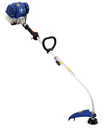 Wild Badger Power WBP31GTF 31cc Gas 4-Cycle Curve Shaft Attachment Capable Grass Trimmer, Blue
