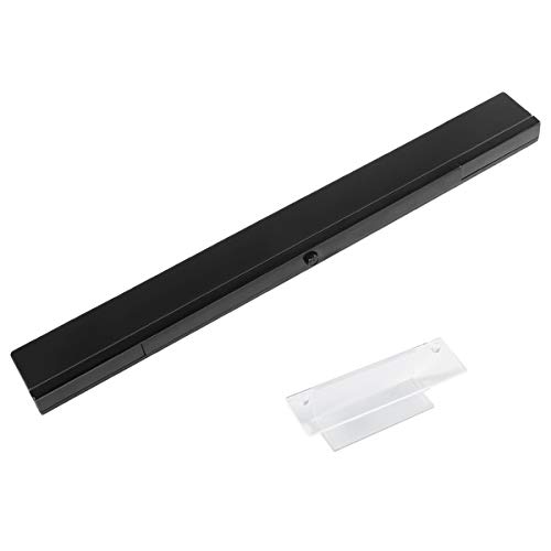 Aokin Wii Sensor Bar, Wireless Infrared Ray Sensor Bar for Nintendo Wii and Wii U Console, Replacement IR Ray Motion Sensor Bar, Includes Clear Stand, Black