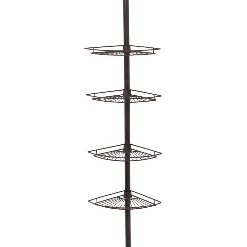 Zenna Home Shower Tension Pole Caddy, Oil Rubbed Bronze