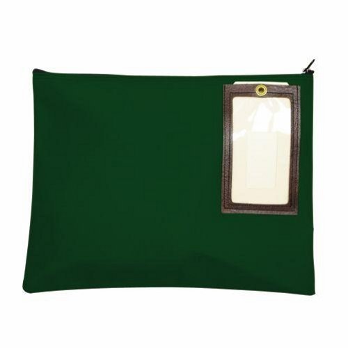 MMF Industries Nylon Flat Transit Sac, 18 x 14 Inches, Hunter Green (2341814N02)