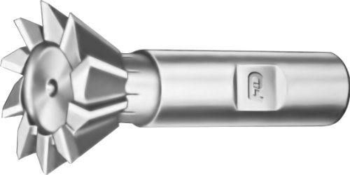 F&D Tool Company 12211-A1410-60 Dovetail Cutter, Shank Type, High Speed Steel, 3/4' Diameter, 5/16' Cutter Width, 3/8' Shank Diameter, 2 1/8' Overall Length, Included Angle: 60