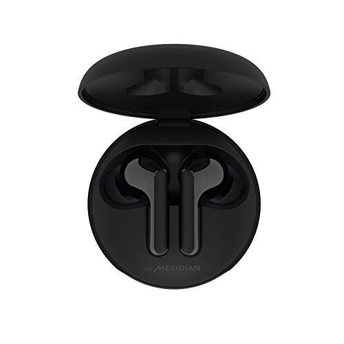 LG TONE Free HBS-FN5W - True Wireless Bluetooth Earbuds with Wireless Charging Case, Hi-Fi Sound Solution by Meridian Audio, Dual Microphones in Each Earbud, and IPX4 Water Resistance -Black